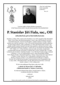 P. Stanislav Fiala, OH - parte